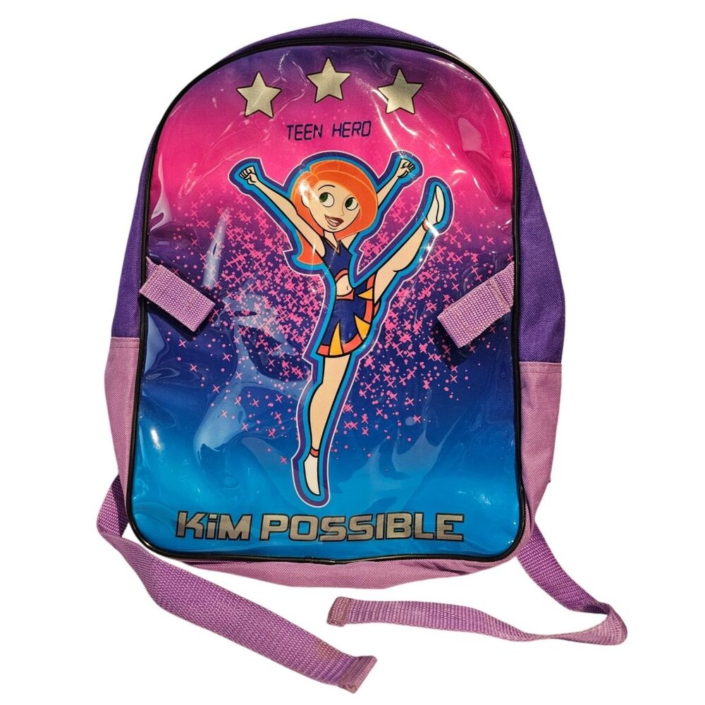 Disney Kim Possible Teen Hero Backpack Purple Pink Blue Cartoon NO LUNCH BOX